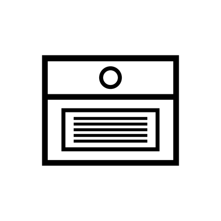 Box for documents. Outline simple icon. File protection, data security, safe confidential information. Vector illustration for design, web, app, infographic.のイラスト素材