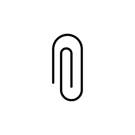 Paper clip icon. Outline simple style. Vector illustration for design, web, app, infographic.のイラスト素材