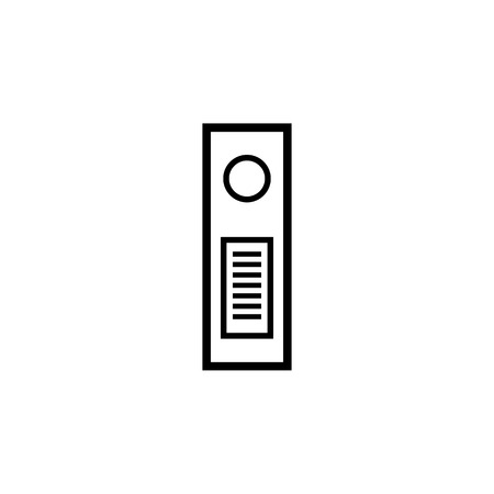 Folder for documents. Outline simple icon. File protection, data security, safe confidential information. Vector illustration for design, web, app, infographic.のイラスト素材