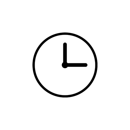 Clock icon. Time symbol. Outline simple style. Vector illustration for design, web, app, infographic.のイラスト素材