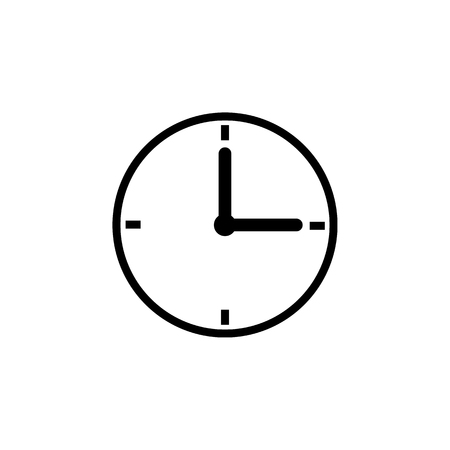 Clock icon. Time symbol. Outline simple style. Vector illustration for design, web, app, infographic.のイラスト素材