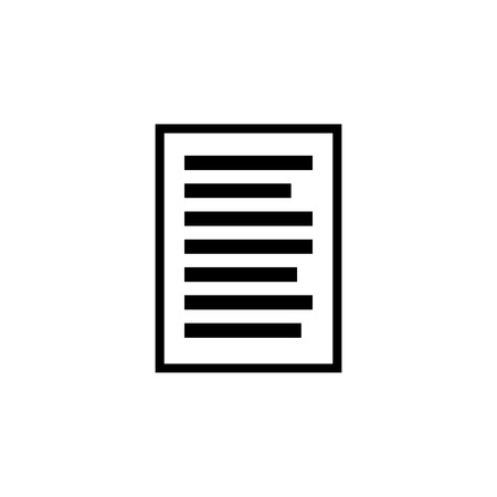 Document icon. Black simple sign business concept. Vector illustration for design, web, infographic.のイラスト素材