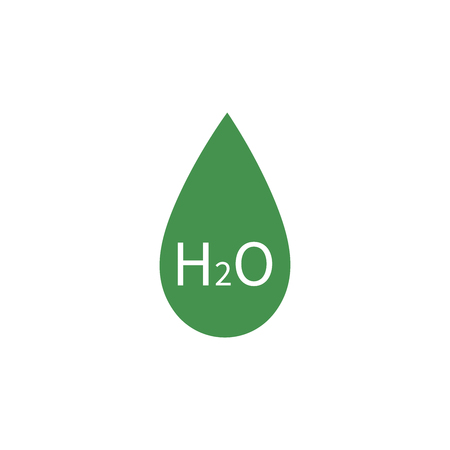 Water drop icon. Creative logo. Green ecological sign. Protect planet. Vector illustration for design.のイラスト素材