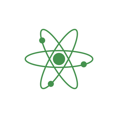 Atom icon.Green ecological sign. Protect planet. Vector illustration for design.のイラスト素材