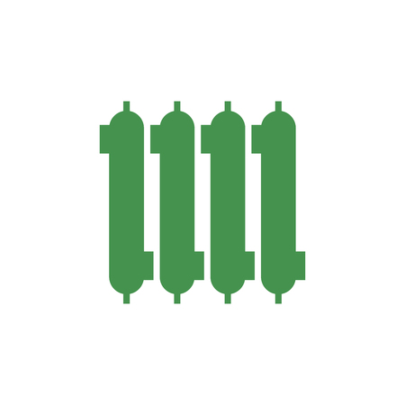 Heater icon. Radiator simple symbol. Green ecological sign. Protect planet. Vector illustration for design.のイラスト素材