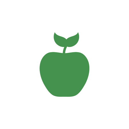 Apple icon. Green ecological sign. Protect planet. Vector illustration for design.のイラスト素材