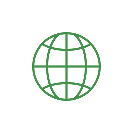 Web environment icon. Green ecological sign. Protect planet. Vector illustration for design.のイラスト素材