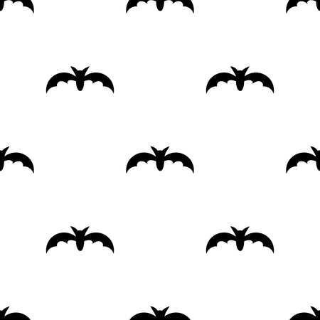 Seamless pattern with black silhouette bats. Halloween texture. Vector illustration for design, web, wrapping paper, fabric, wallpaper.のイラスト素材
