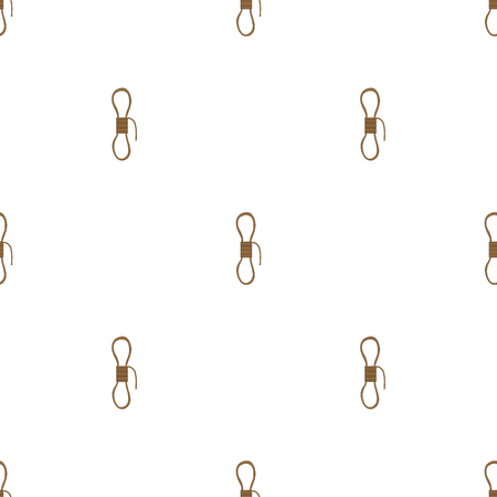 Seamless pattern with rope on white background. Vector illustration for design, web, wrapping paper, fabric, wallpaper.のイラスト素材