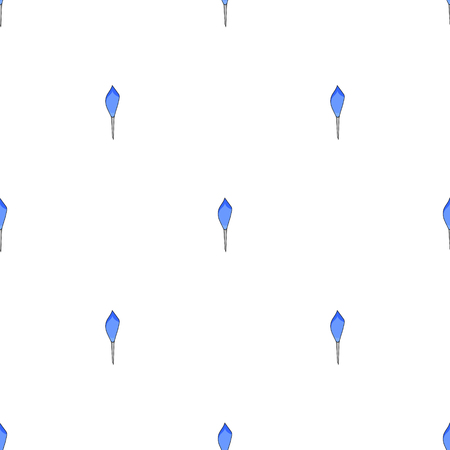 Seamless pattern with blue feathers on white background. Vector illustration for design, web, wrapping paper, fabric, wallpaper.のイラスト素材