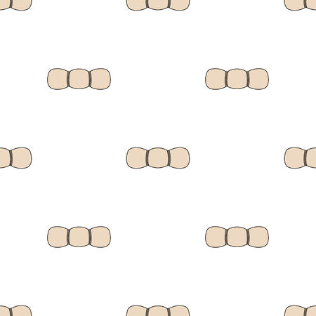 Seamless pattern with sleeping bag on white background. Vector illustration for design, web, wrapping paper, fabric, wallpaper.のイラスト素材