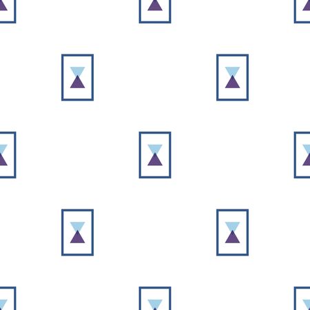 Seamless pattern with picture on white background. Interior of the living room. Vector illustration for design, web, wrapping paper, fabric, wallpaper.のイラスト素材