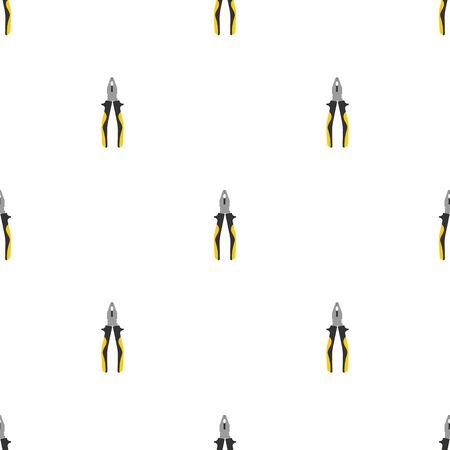 Seamless pattern with pliers icon. Repair symbols. Vector illustration for design, web, wrapping paper, fabric, wallpaper.のイラスト素材