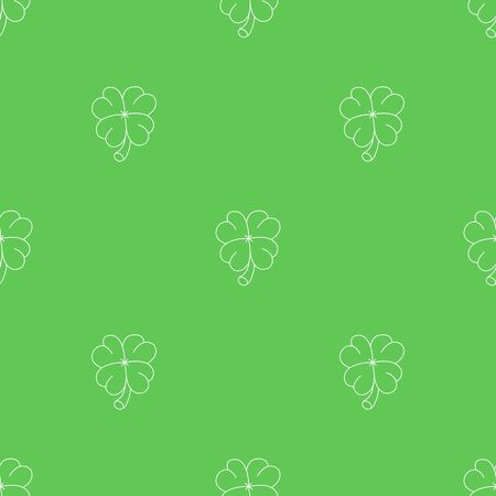 Seamless pattern with four leaf clover. St. Patrick's Holidays. Lucky symbol and Irish mascot for St. Patrick's Holidays. Vector illustration for design, web, wrapping paper, fabric.のイラスト素材