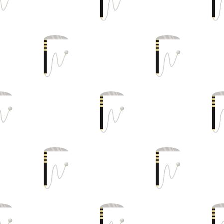 Seamless pattern with kusarigama. Ninja weapon. Samurai equipment. Cartoon style. Vector illustration for design, web, wrapping paper, fabric, wallpaper.のイラスト素材