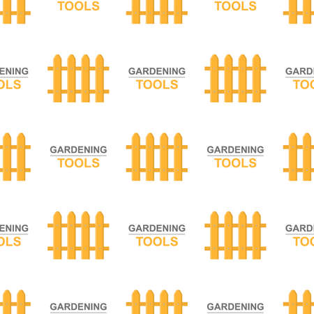 Seamless pattern with cartoon garden fence on white background. Gardening tool. Vector illustration for any design.のイラスト素材