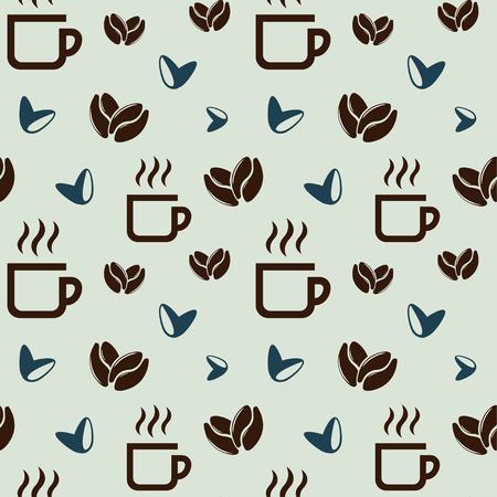 bean seamless cofeeのイラスト素材
