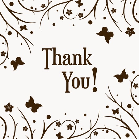 Thank You greeting cardのイラスト素材