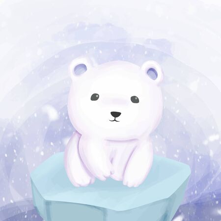 adorable baby animal illustration for nursery, baby shower, and printsのイラスト素材