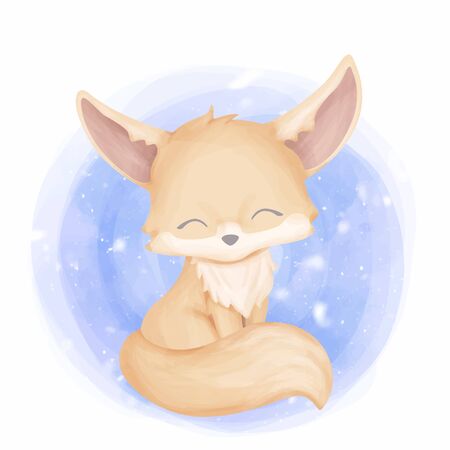 Cute illustration Baby Animal For Nursery, Baby Shower, and Printsのイラスト素材
