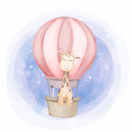 Cute illustration Baby Animal For Nursery, Baby Shower, and Printsのイラスト素材