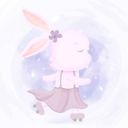 Cute Illustration Baby Animal for Nursery, Baby Shower, and Printsのイラスト素材