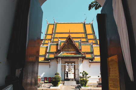Buddhist temple in Bangkok, Thailandの写真素材