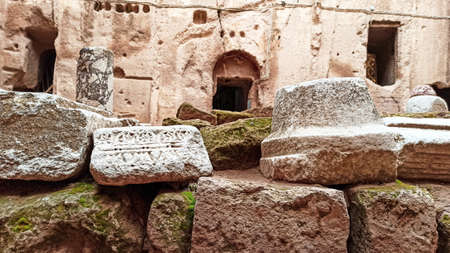 Gumusler ruins and the monastery in Gumusler, Nigdeの写真素材