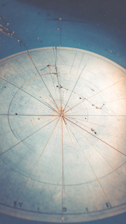 Realistic antique star map showing constellations, glowing connection lines, subtle parchment texture, celestial ambient lighting, no faces, no text, wide copy spaceの素材