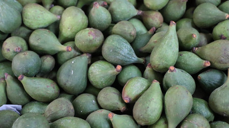 Fresh figs at a market in Fethiye, Turkeyの写真素材