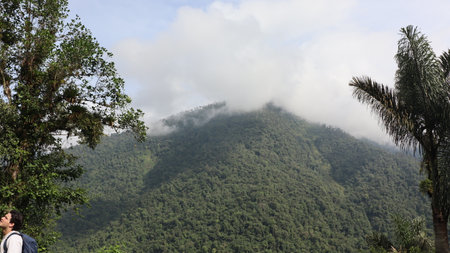Landscape view of a mountain in the highlands of Sri Lanka