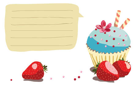 Storm berry cupcakesのイラスト素材