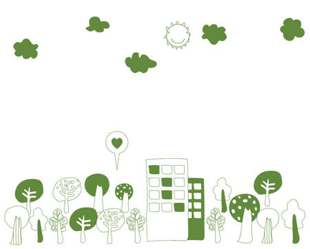 Love the world cartoonのイラスト素材