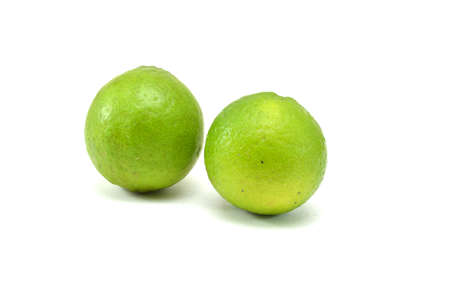 Lemons on white backgroundの写真素材