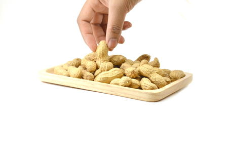 peanuts on white backgroundの写真素材