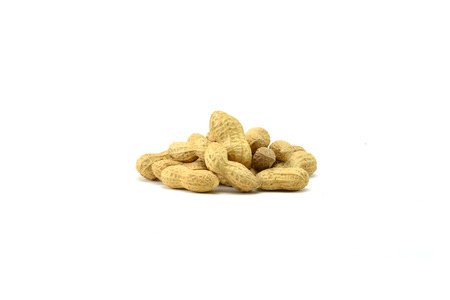 peanuts on white background