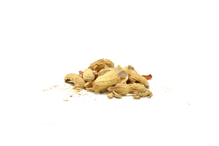 peanuts on white background