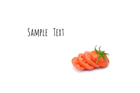 Tomato on white backgroundの写真素材