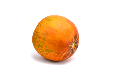 Ripe melon isolated on white backgroundの写真素材
