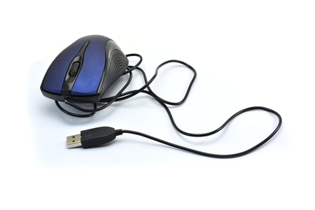 computer mouse on white backgroundの写真素材