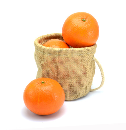 Fresh orange on white backgroundの写真素材