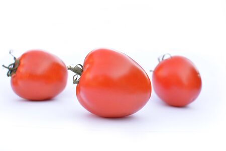 Close up tomato on white backgroundの写真素材