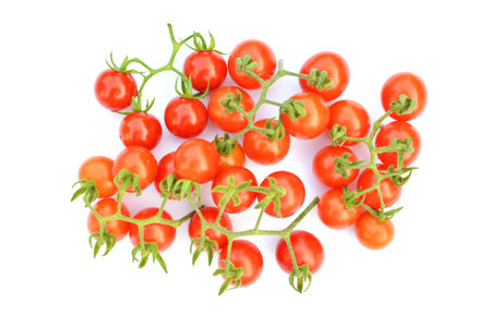 Close up group of tomato on white backgroundの写真素材