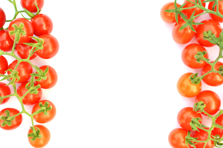 Close up group of tomato on white backgroundの写真素材