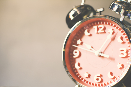 alarm clock a color of vintage toneの写真素材