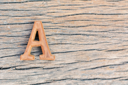 alphabet wood on old backgroundの写真素材