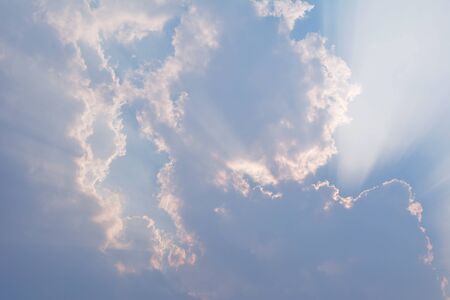 Sky cloud and sunlight backgroundの写真素材