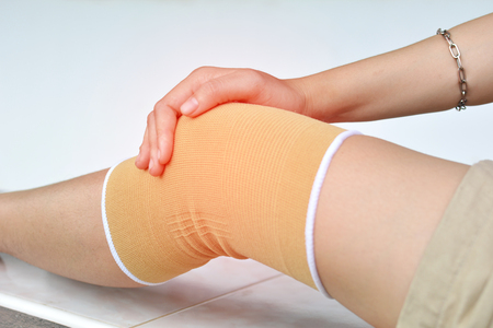 Women accident after exercise in stadiumの写真素材