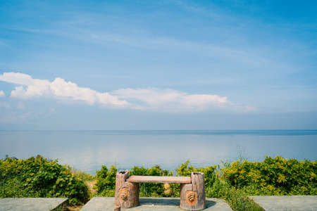 View point of beautiful seaの写真素材