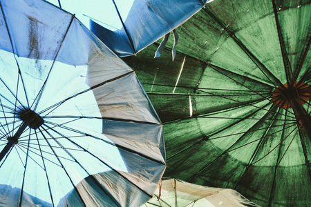 Hipster umbrella backgroundの写真素材